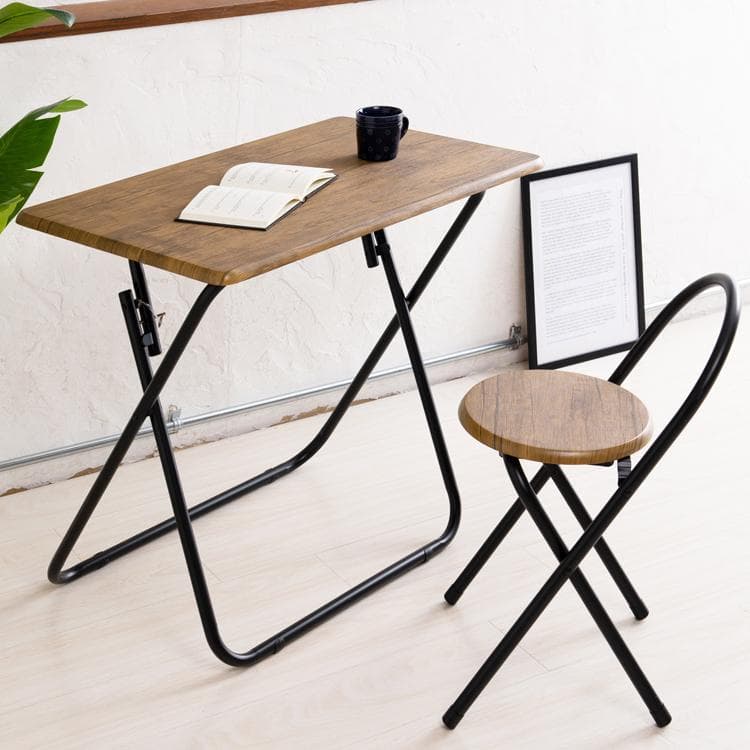 《新品・送料無料》ヴィンテージデスク＆チェア 幅80cm 折りたたみ式 テーブル