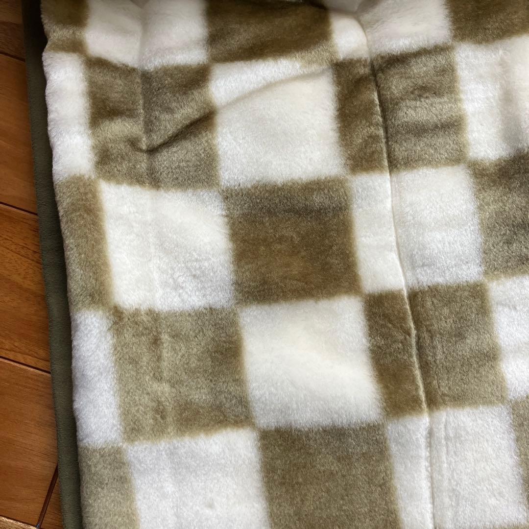 CELINE ニューマイヤー毛布　ミンクタッチ　チェック柄