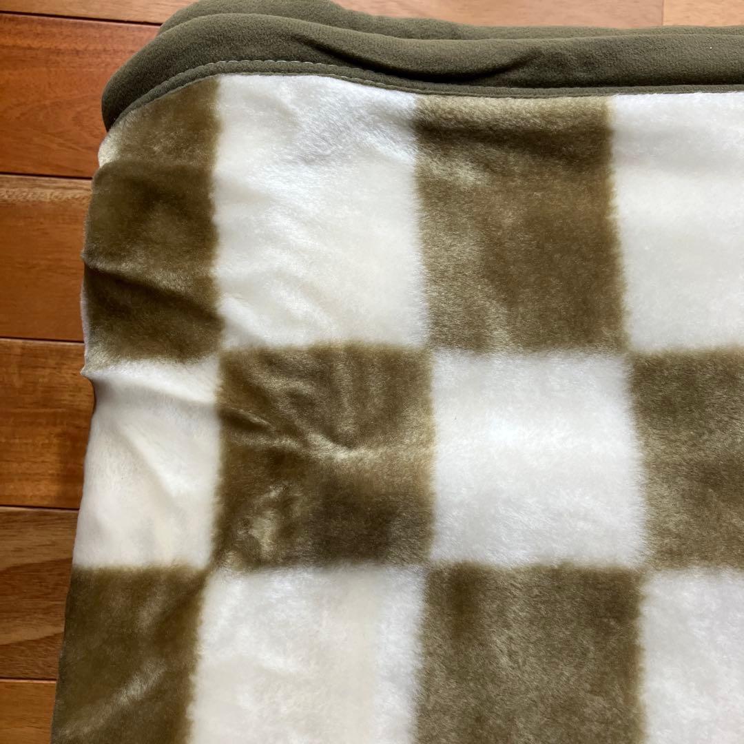 CELINE ニューマイヤー毛布　ミンクタッチ　チェック柄