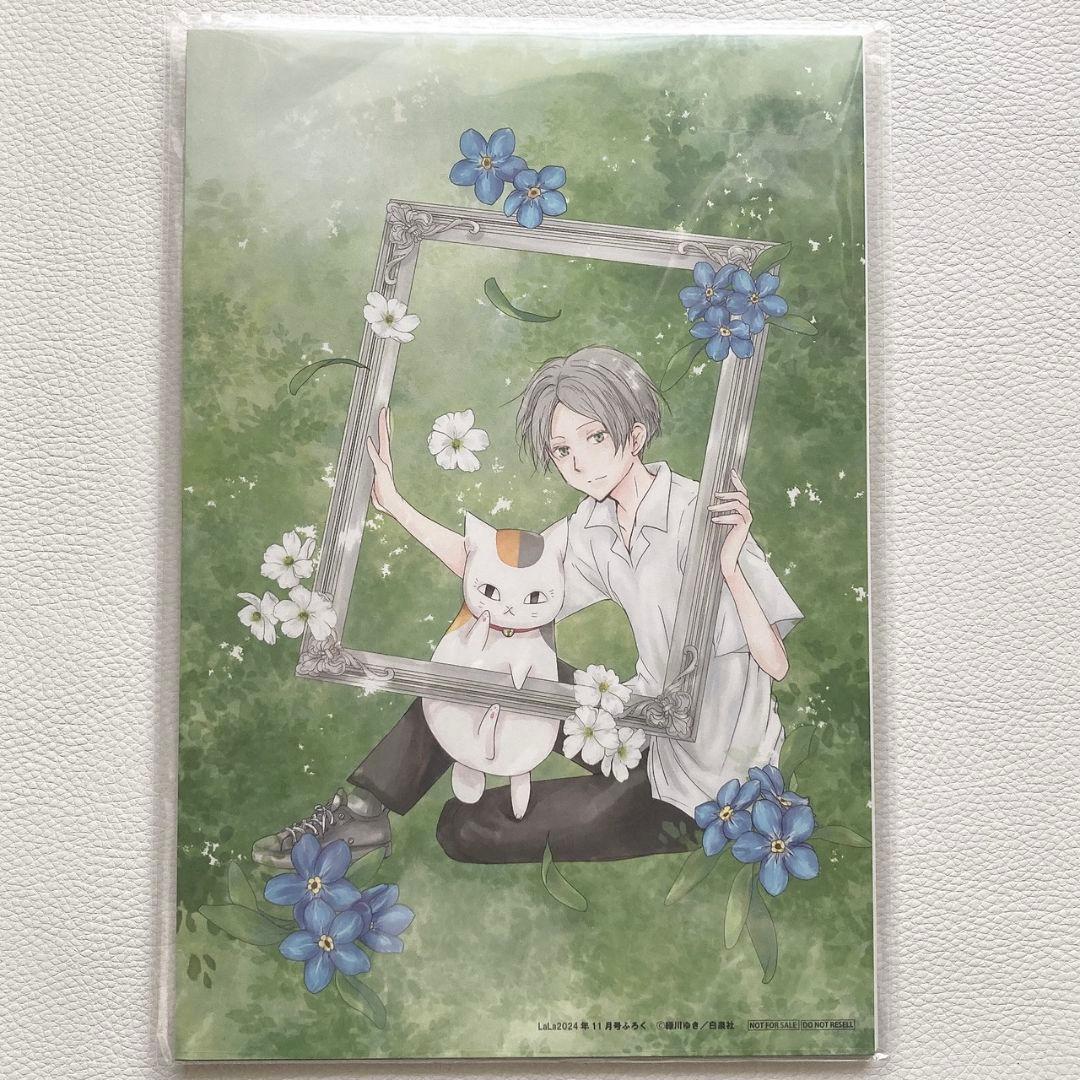 夏目友人帳 複製原画16枚、コラボカフェポストカード、コースターなど4