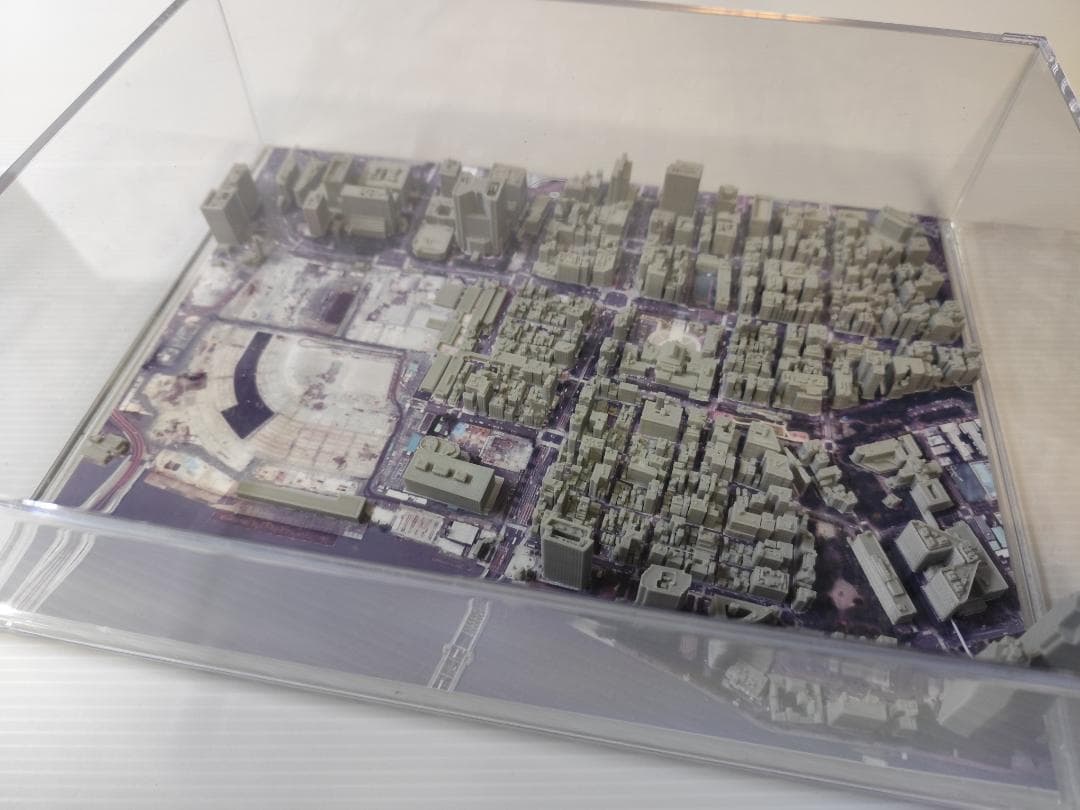 築地周辺3D都市データを活用した都市模型 (透明ケース付)の通販｜www
