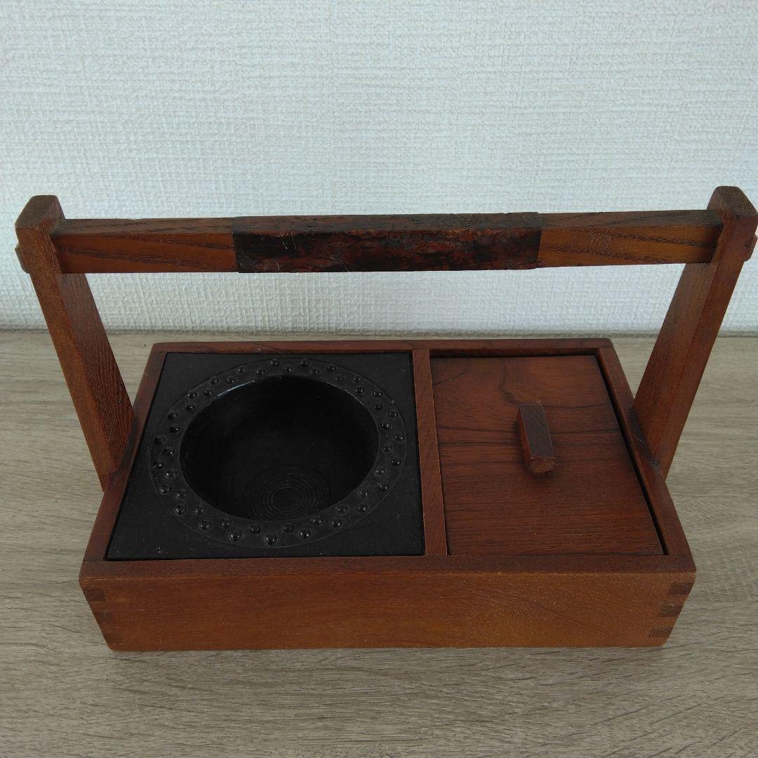 父の日【骨董品】取手付煙草盆 昭和レトロ たばこ盆 携帯灰皿 - メルカリ