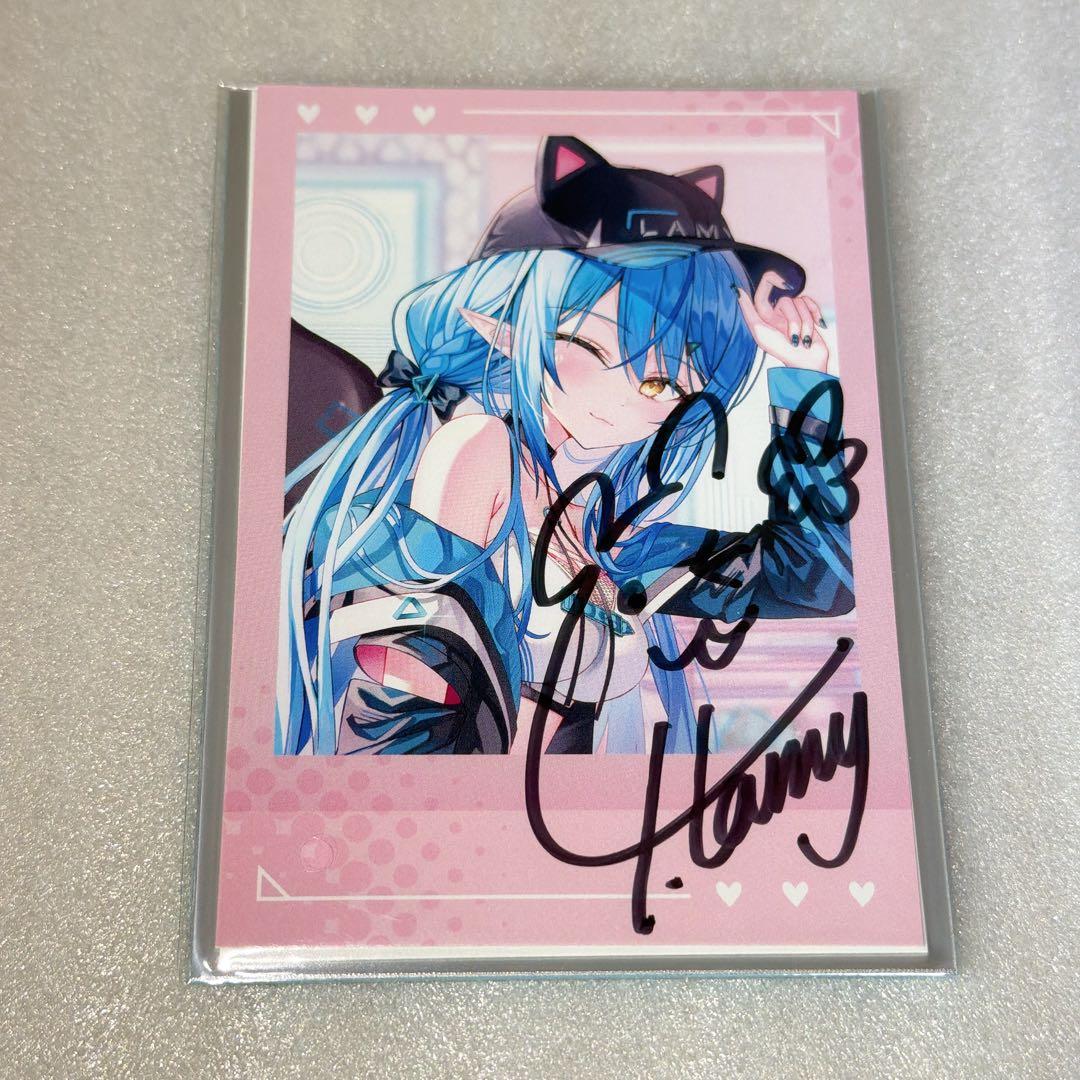 雪花ラミィ サイバー衣装記念 チェキ風ブロマイドカード 直筆サイン