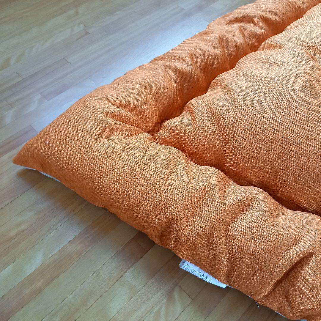 超撥水加工 厚手 厚掛け こたつ布団 大判長方形 オレンジ 清潔 安心 日本製⑤