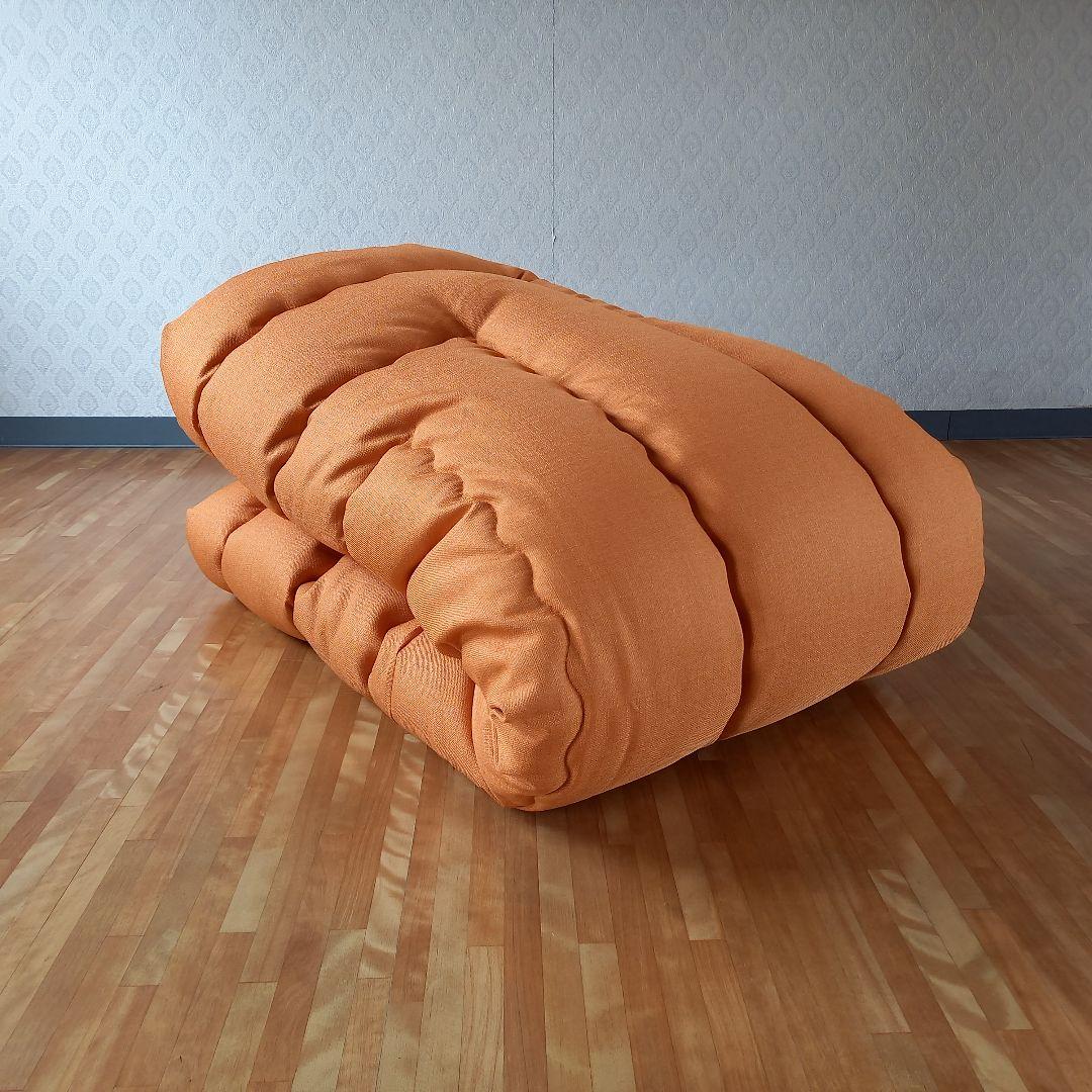 超撥水加工 厚手 厚掛け こたつ布団 大判長方形 オレンジ 清潔 安心 日本製⑤