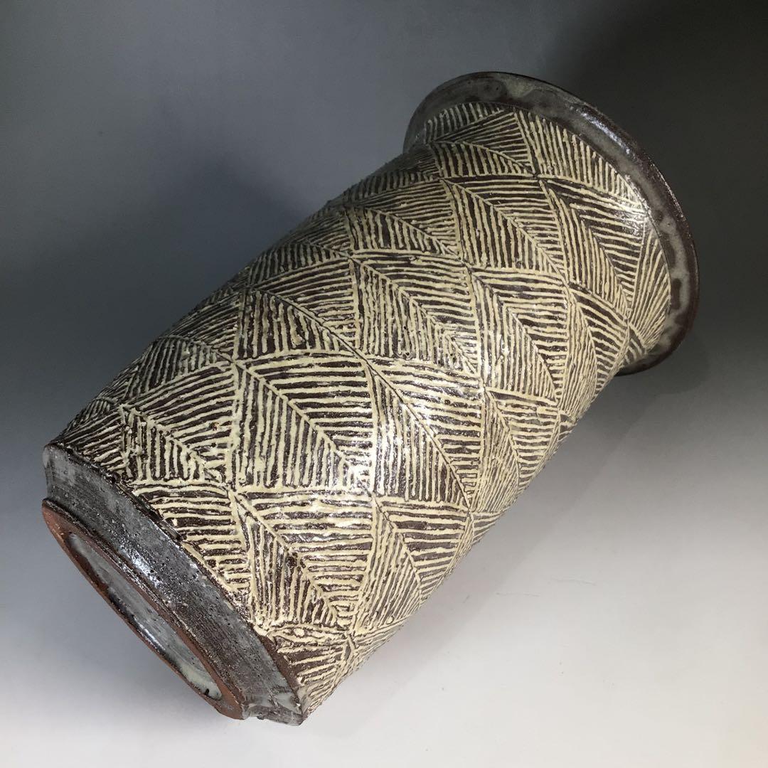 N664 水指 『朝倉窯 山内達雄造』『三島手水指』 共箱 茶道具