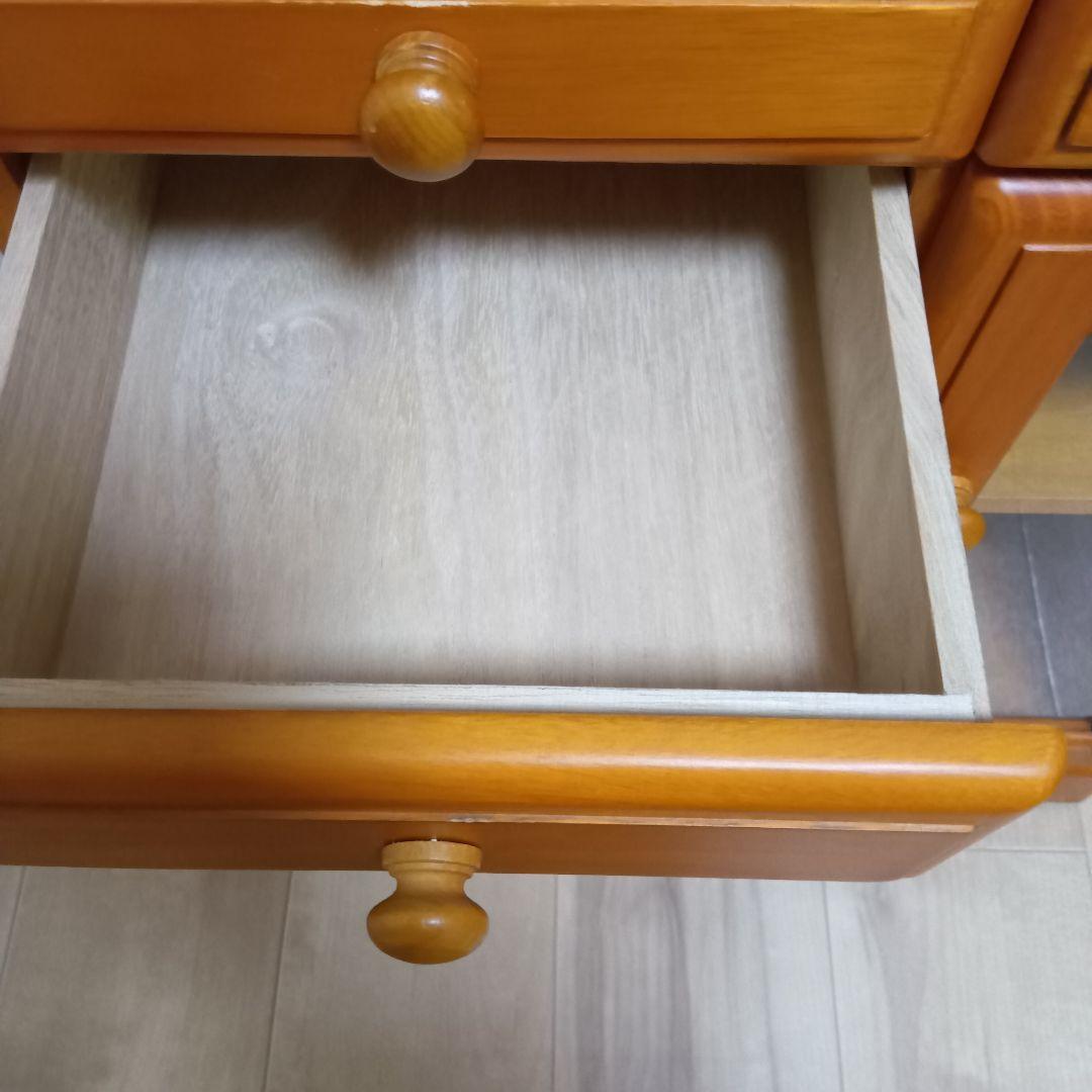 け*ん様 木製電話台　マルチFAXラック/リビングチェスト 　キャスター付