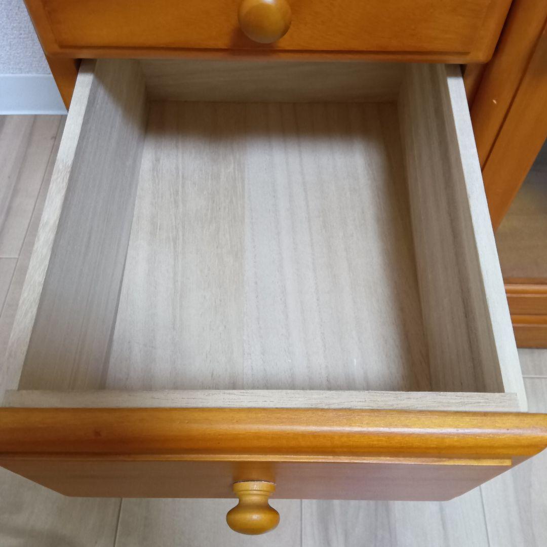 け*ん様 木製電話台　マルチFAXラック/リビングチェスト 　キャスター付