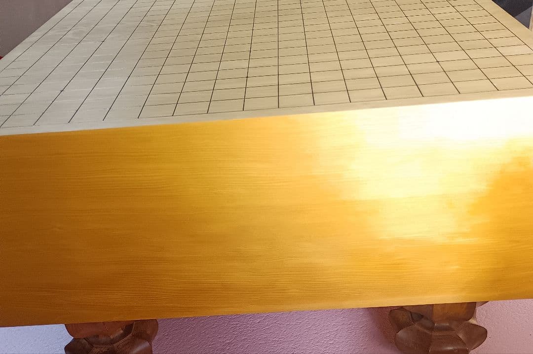 天地柾一枚板の国産 本榧足付碁盤