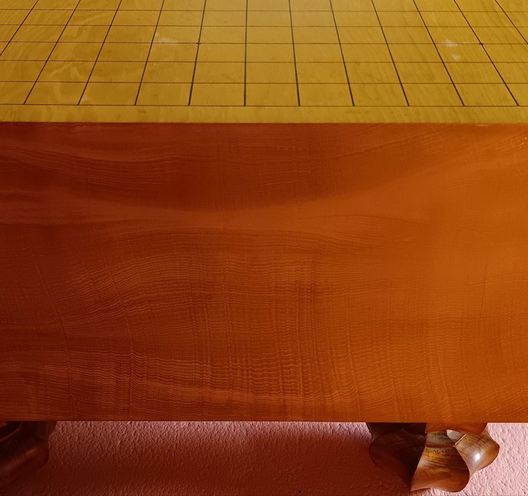 天地柾一枚板の国産 本榧足付碁盤