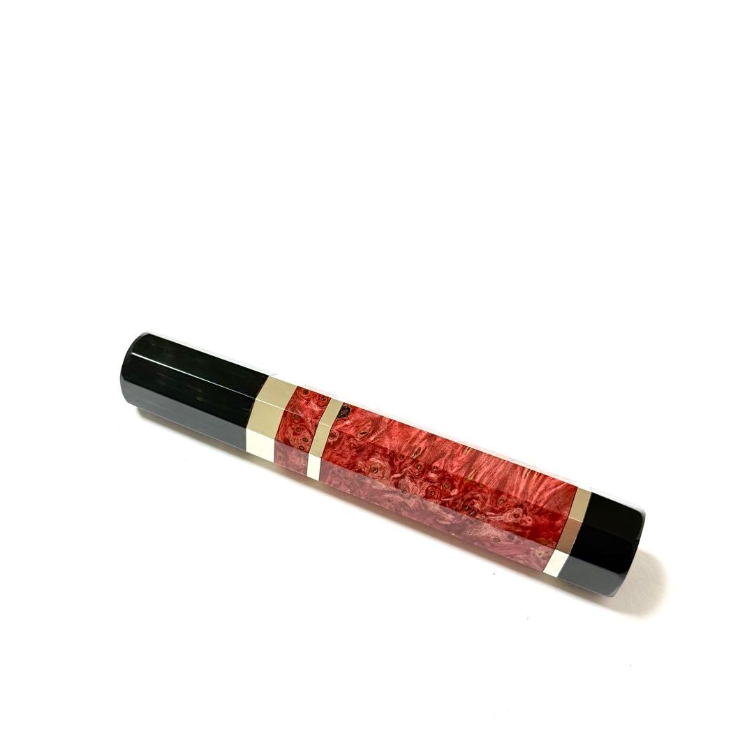 三段銀巻 黒水牛角 ペティ4寸 スタビライズドウッド 八角柄 ペティ120 p