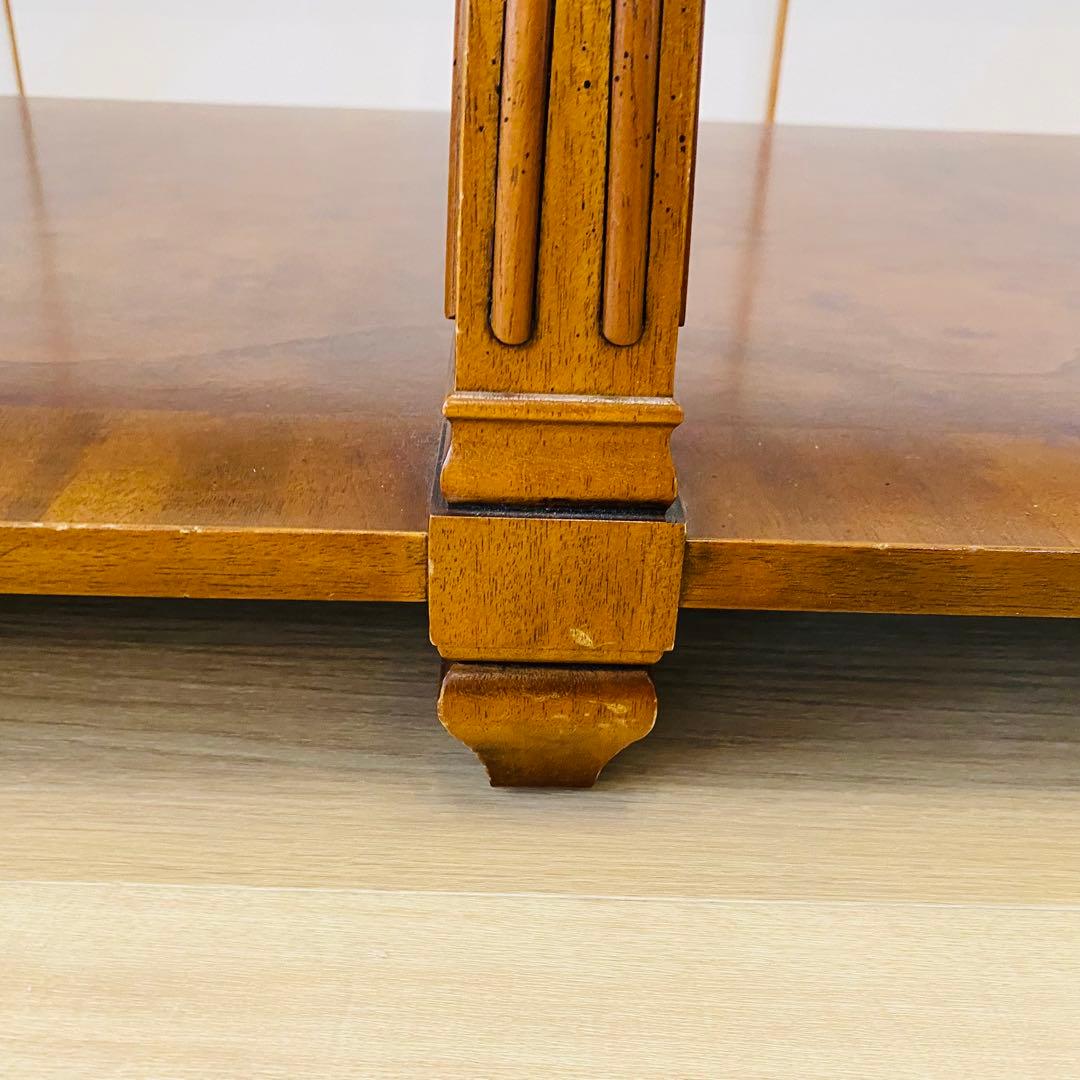 ドレクセルヘリテイジ　トライユン ガラストップ センターテーブル ローテーブル