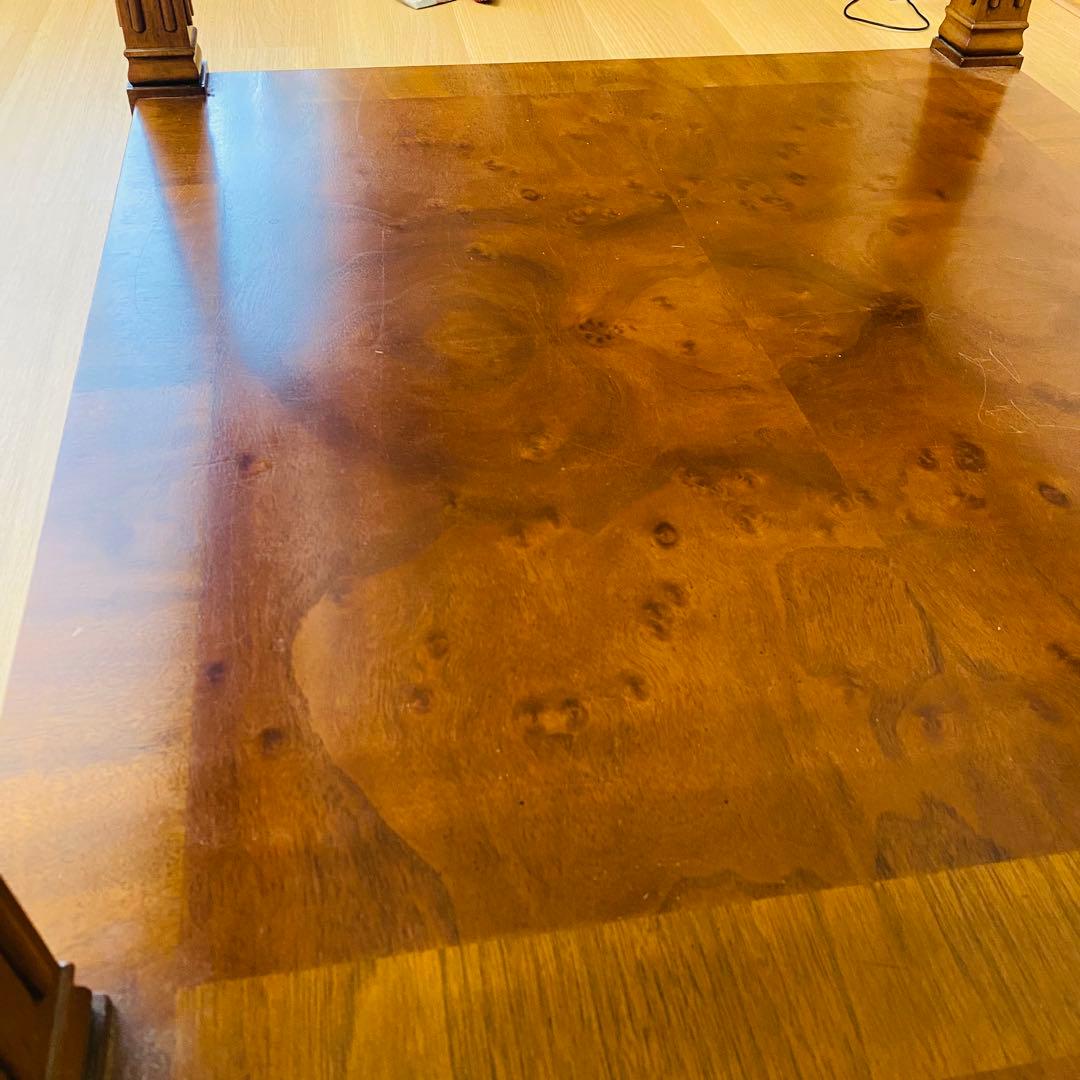 ドレクセルヘリテイジ　トライユン ガラストップ センターテーブル ローテーブル