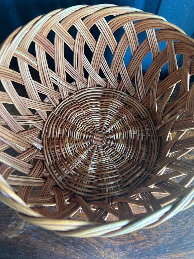 大きめ　バスケット　かご　ラトビア　ビンテージ