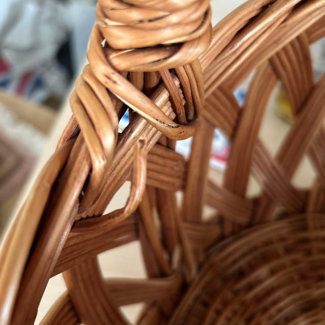 大きめ　バスケット　かご　ラトビア　ビンテージ