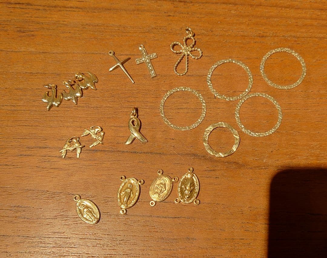 アクセサリー　パーツ　ハンドメイド　ゴールド　14kGF