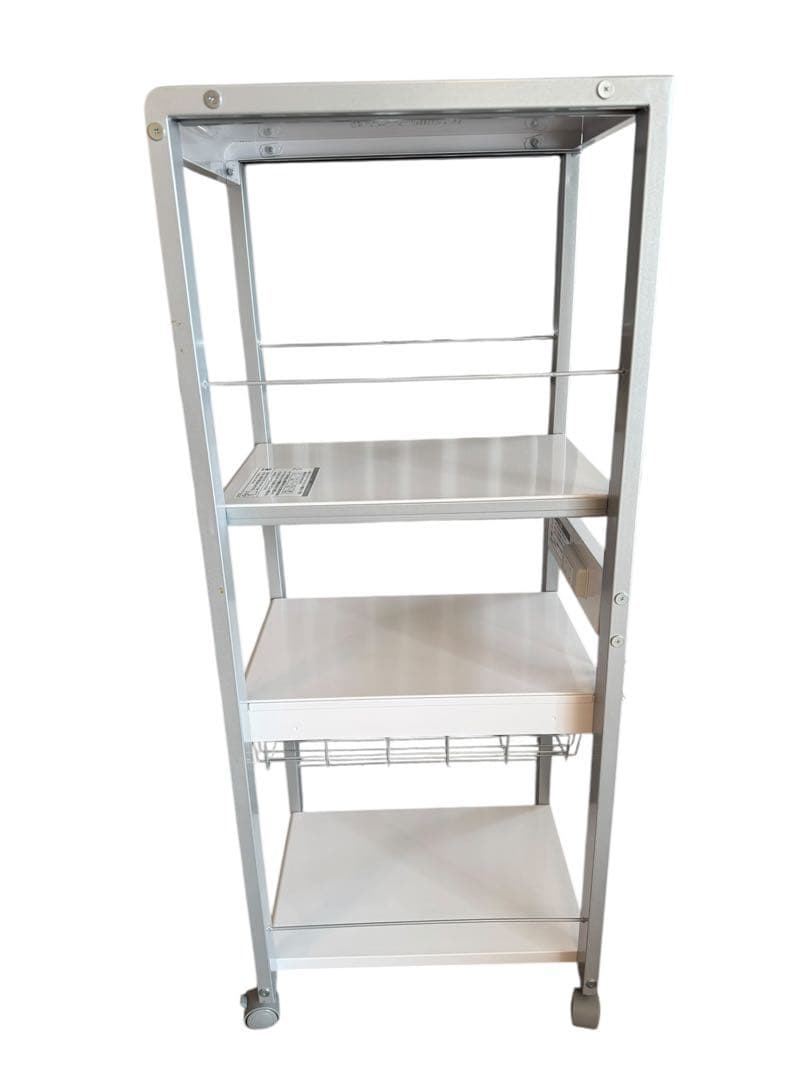 美品　エムケー精工　フローリエ　キッチンラック スライド4段　ORL-202SW