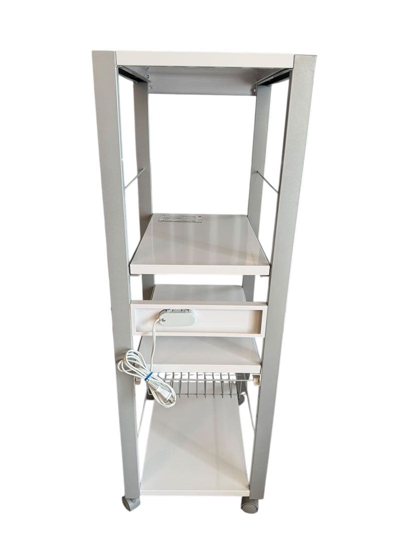 美品　エムケー精工　フローリエ　キッチンラック スライド4段　ORL-202SW