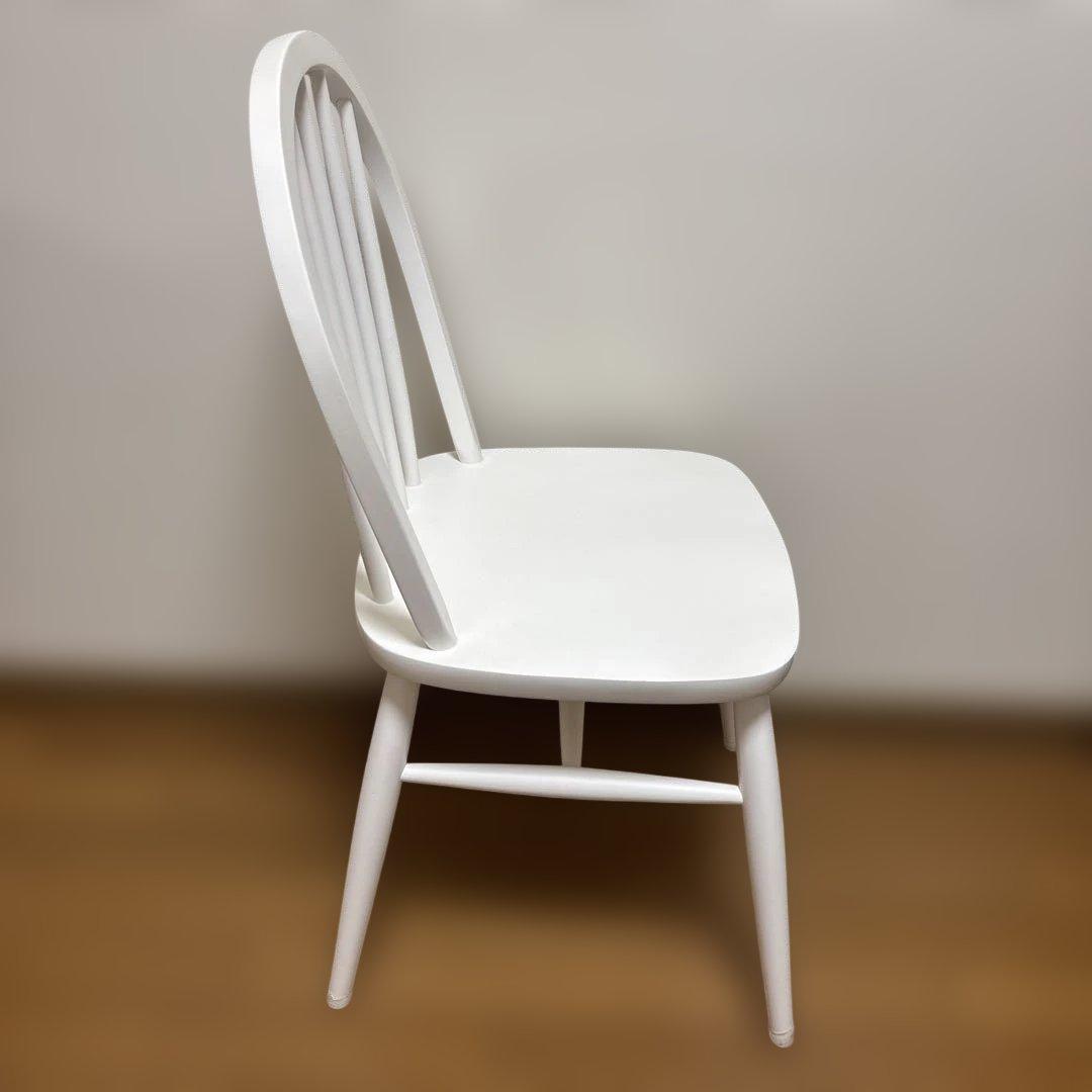 モモナチュラル　椅子　ホワイト　1脚