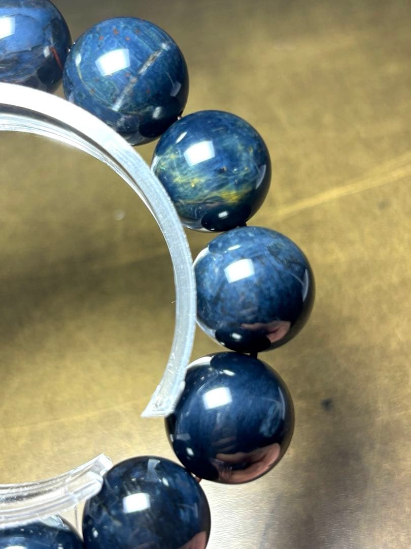 ナミビア産　ブルーピーターサイトブレス約17.6㎜（新品未使用）超大玉　高品質