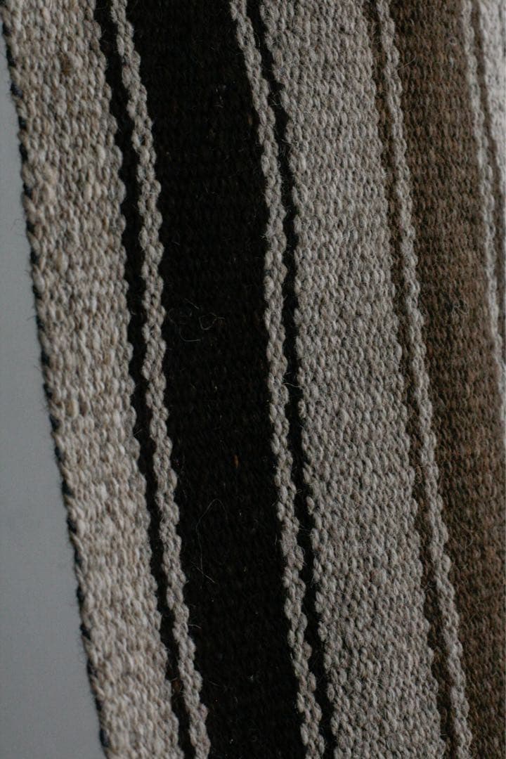 204cm×35cm キリムラグ　ランナーラグ　ウール　コットン　ネイティブ柄