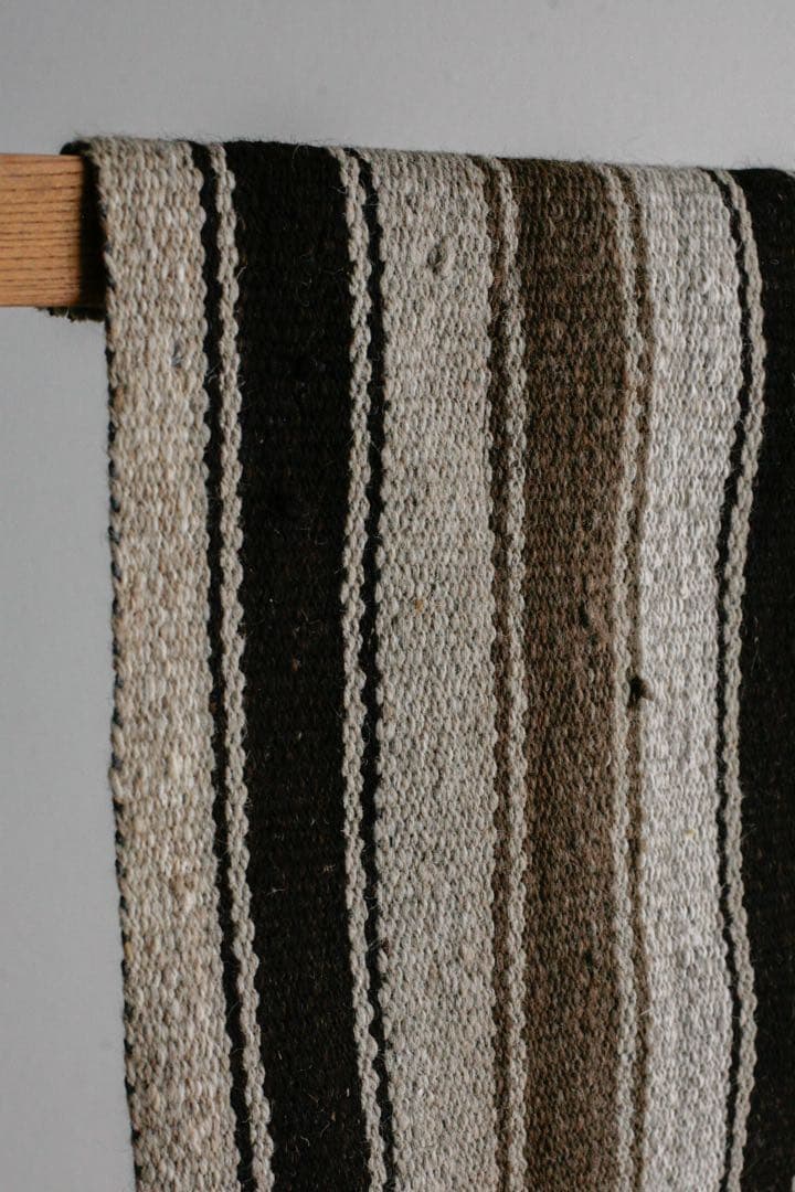 204cm×35cm キリムラグ　ランナーラグ　ウール　コットン　ネイティブ柄