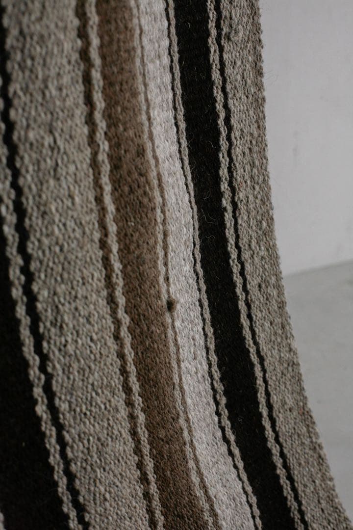 204cm×35cm キリムラグ　ランナーラグ　ウール　コットン　ネイティブ柄