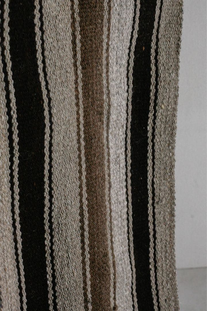 204cm×35cm キリムラグ　ランナーラグ　ウール　コットン　ネイティブ柄