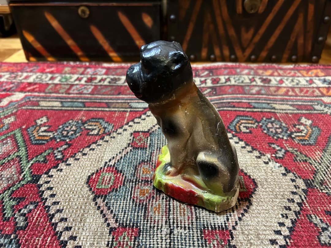 ビンテージ Chalkware Bulldog チョークウェア ブルドッグ 置物