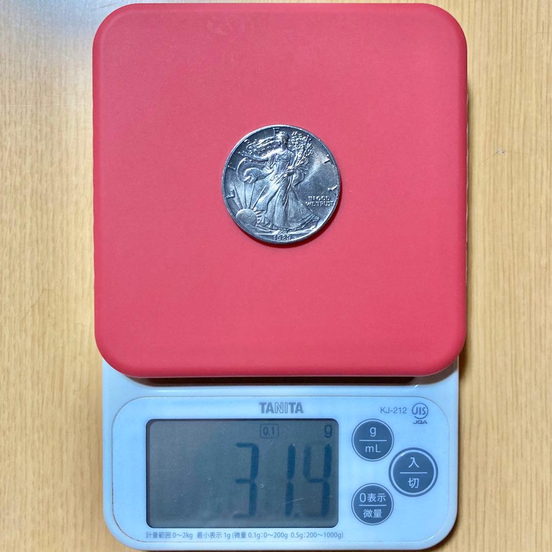 アメリカ　イーグル銀貨　1オンス　31.4g　1989　ケース付　古銭