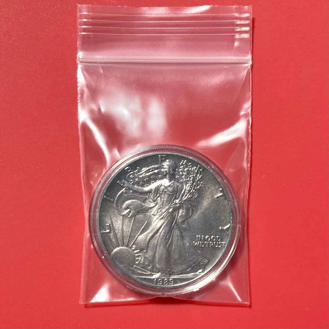 アメリカ　イーグル銀貨　1オンス　31.4g　1989　ケース付　古銭