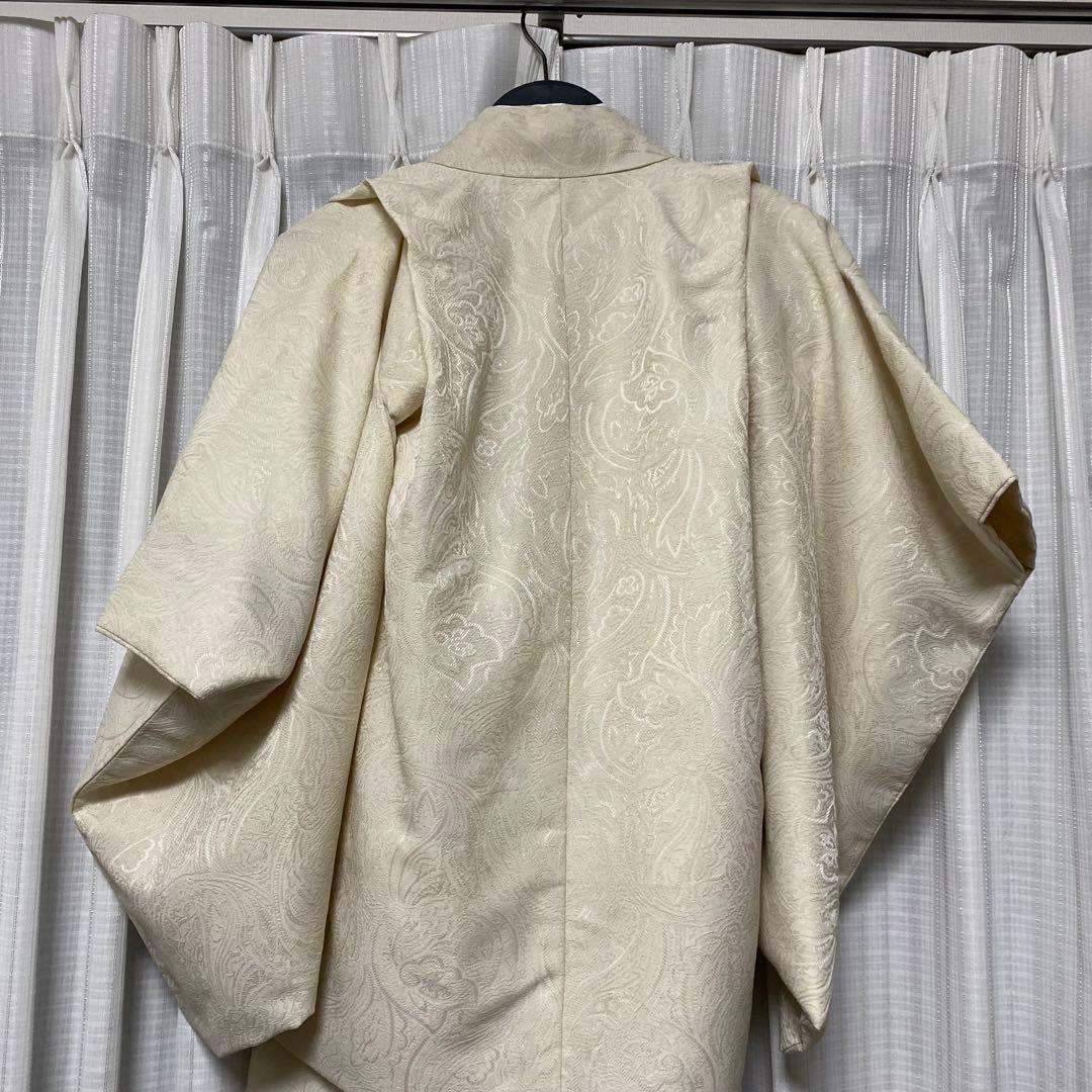 utatane 5歳 七五三 袴　ジャガードペイズリー オフホワイト×ベージュ