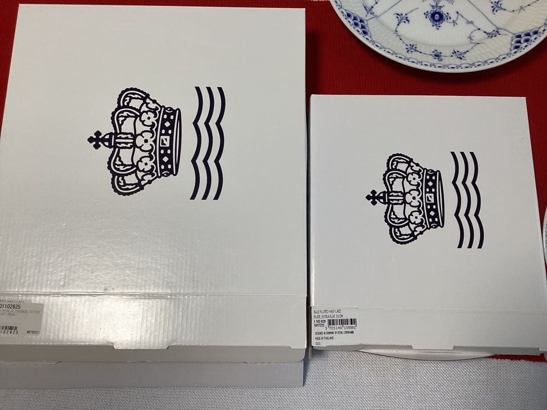 人気ロイヤルコペンハーゲン ブルーフルーテッドハーフレース プレート 19cm