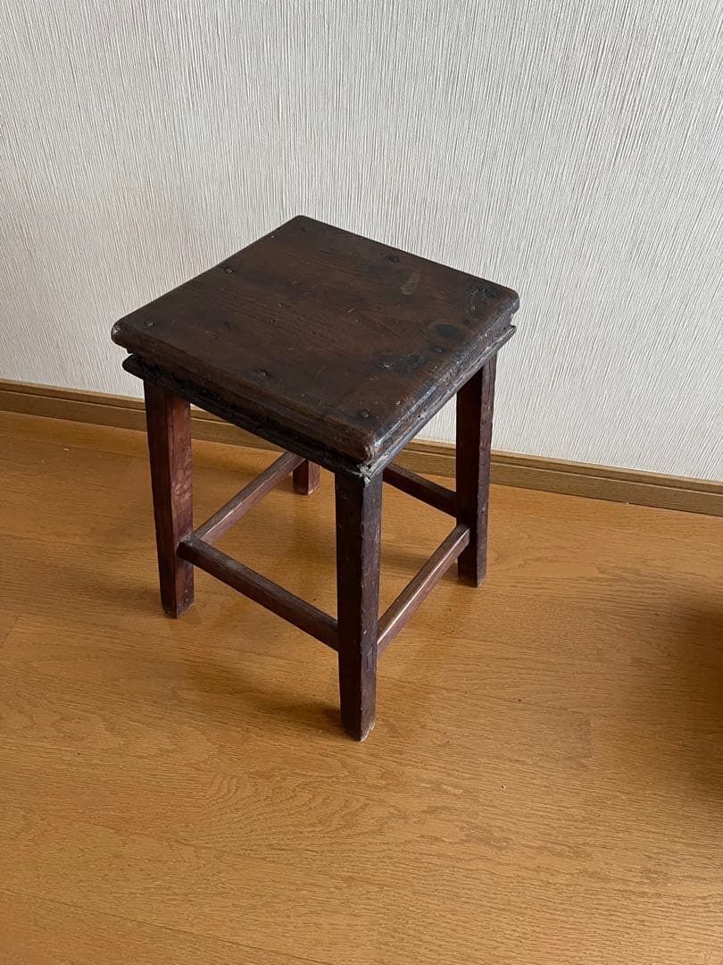 木製スツール　角椅子　チェア　椅子　花台　踏み台