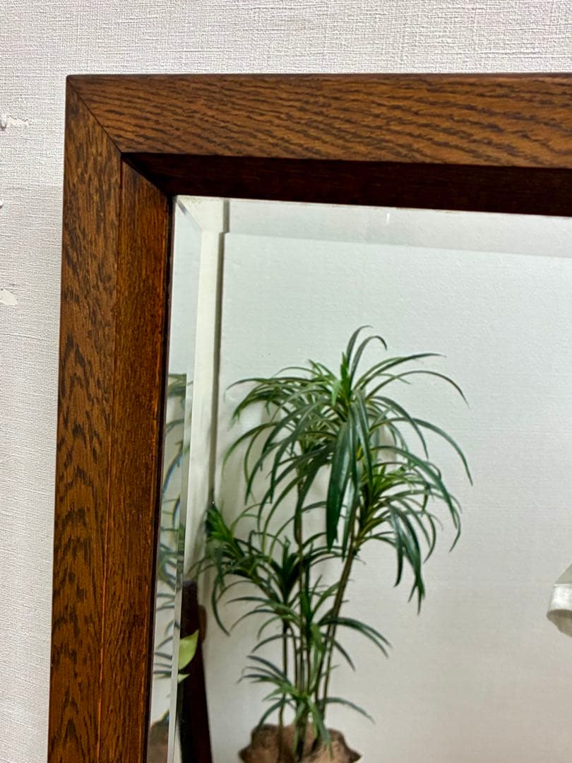 管343☆英国製☆アンティーク☆オーク☆クラシックミラー☆壁掛け鏡