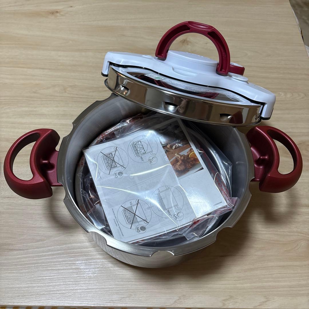 T-fal 圧力鍋 赤、4.5L（2~4人用）