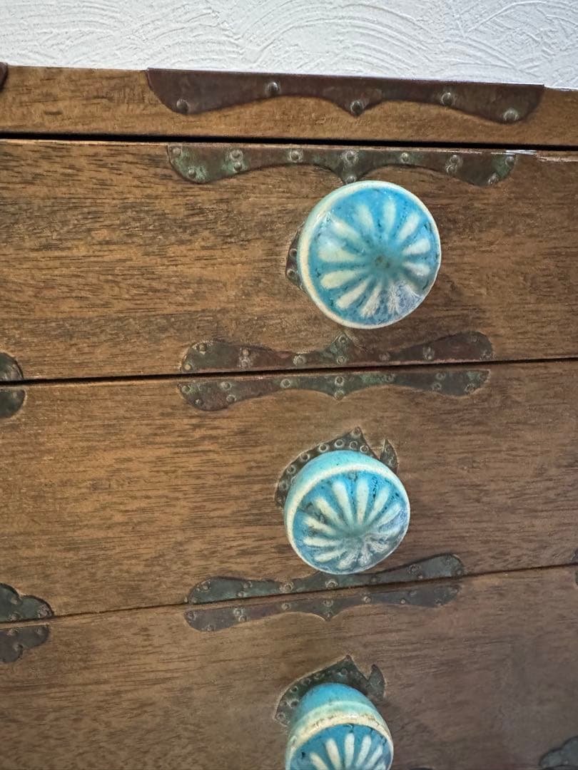 銅巻　小引き出し　ミニチェスト　古道具　アンティーク　ヴィンテージ