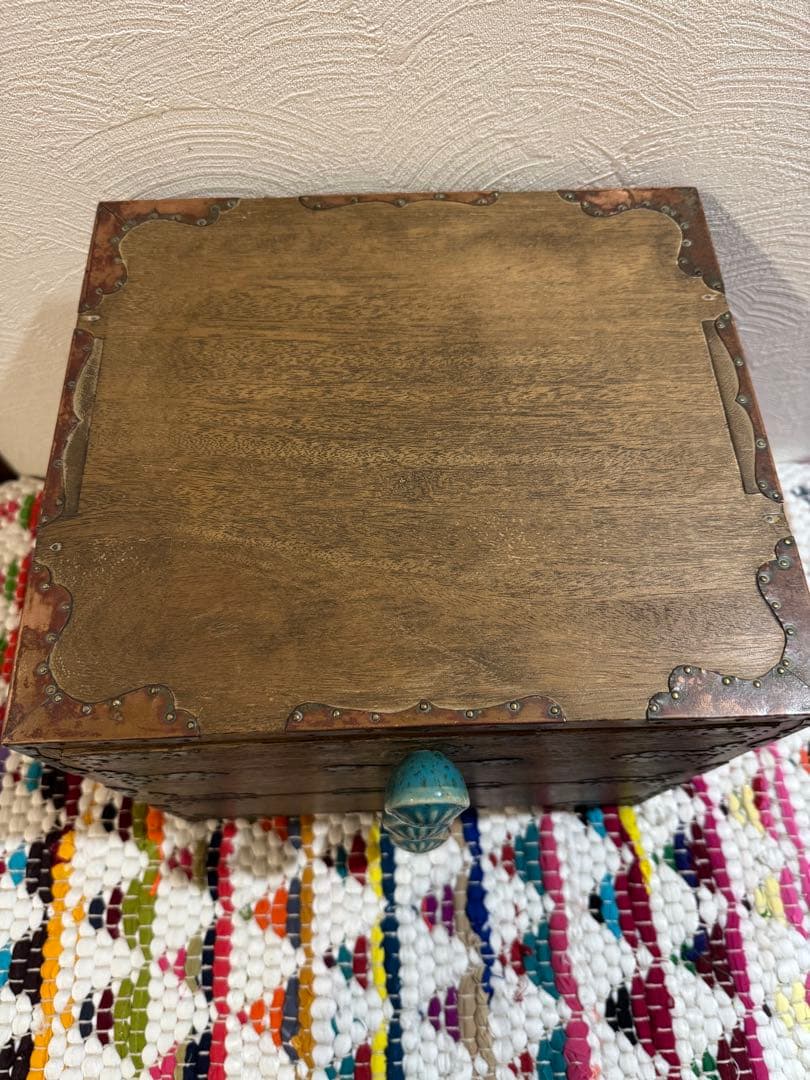 銅巻　小引き出し　ミニチェスト　古道具　アンティーク　ヴィンテージ