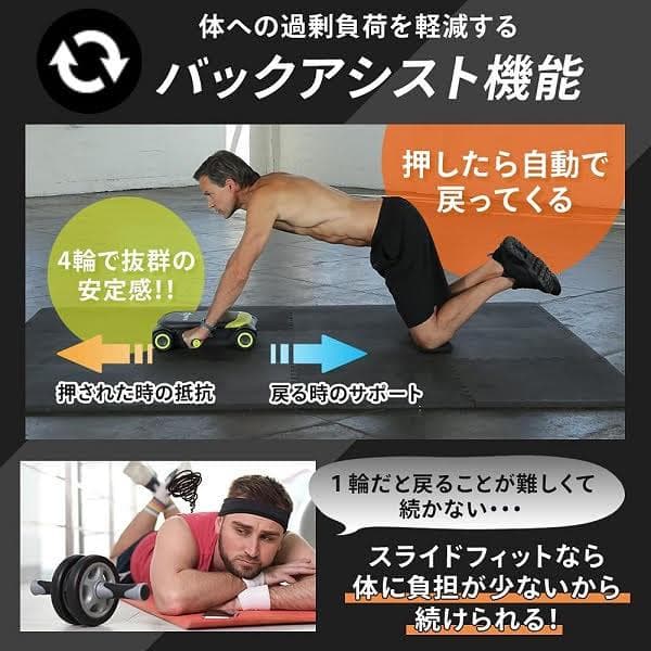 未使用】ワンダーコア スライドフィット 腹筋ローラー - メルカリ