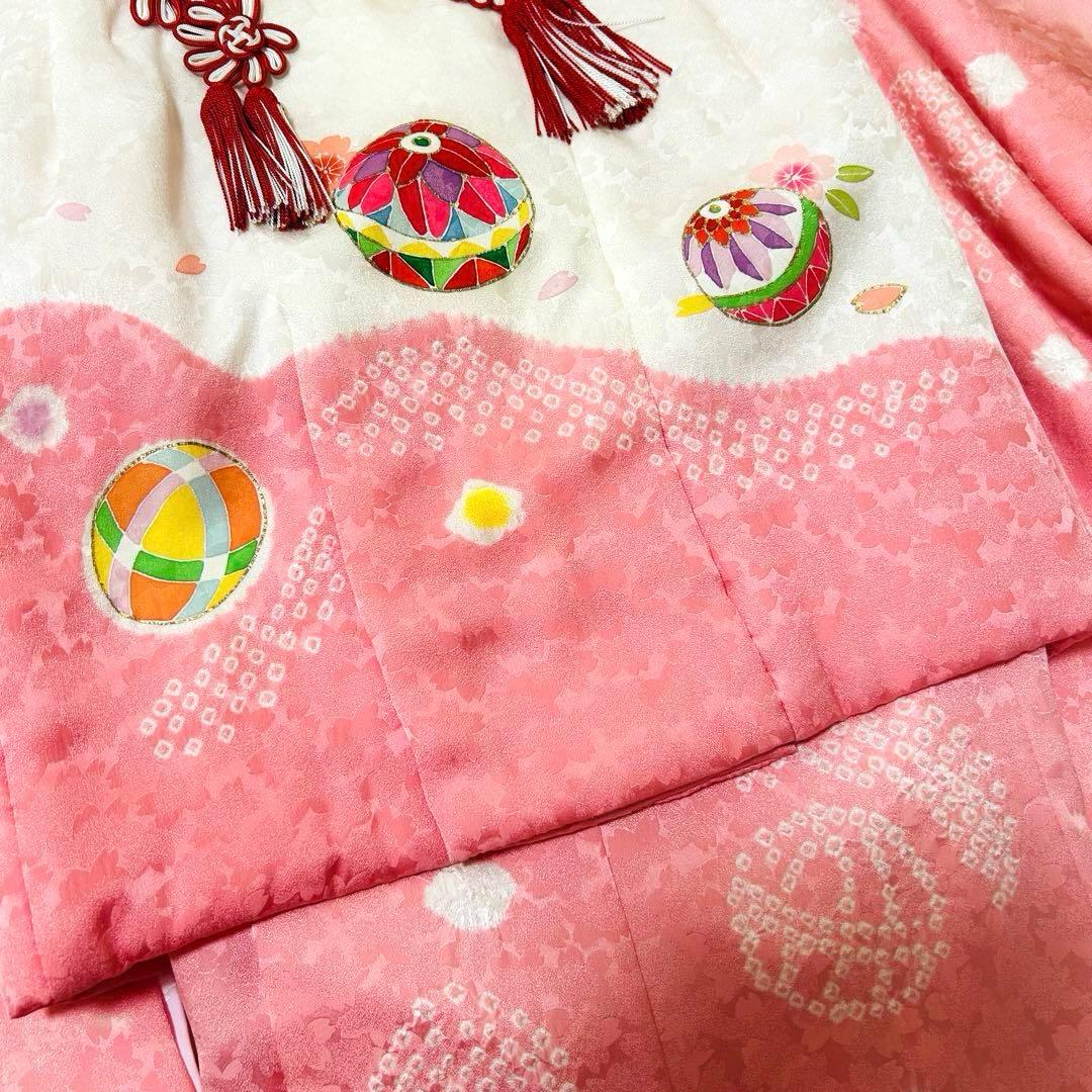 teteNo.119 七五三　3歳 正絹被布フルセット　本絞り