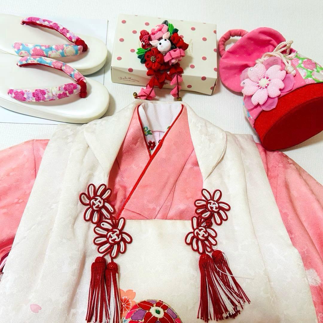 teteNo.119 七五三　3歳 正絹被布フルセット　本絞り