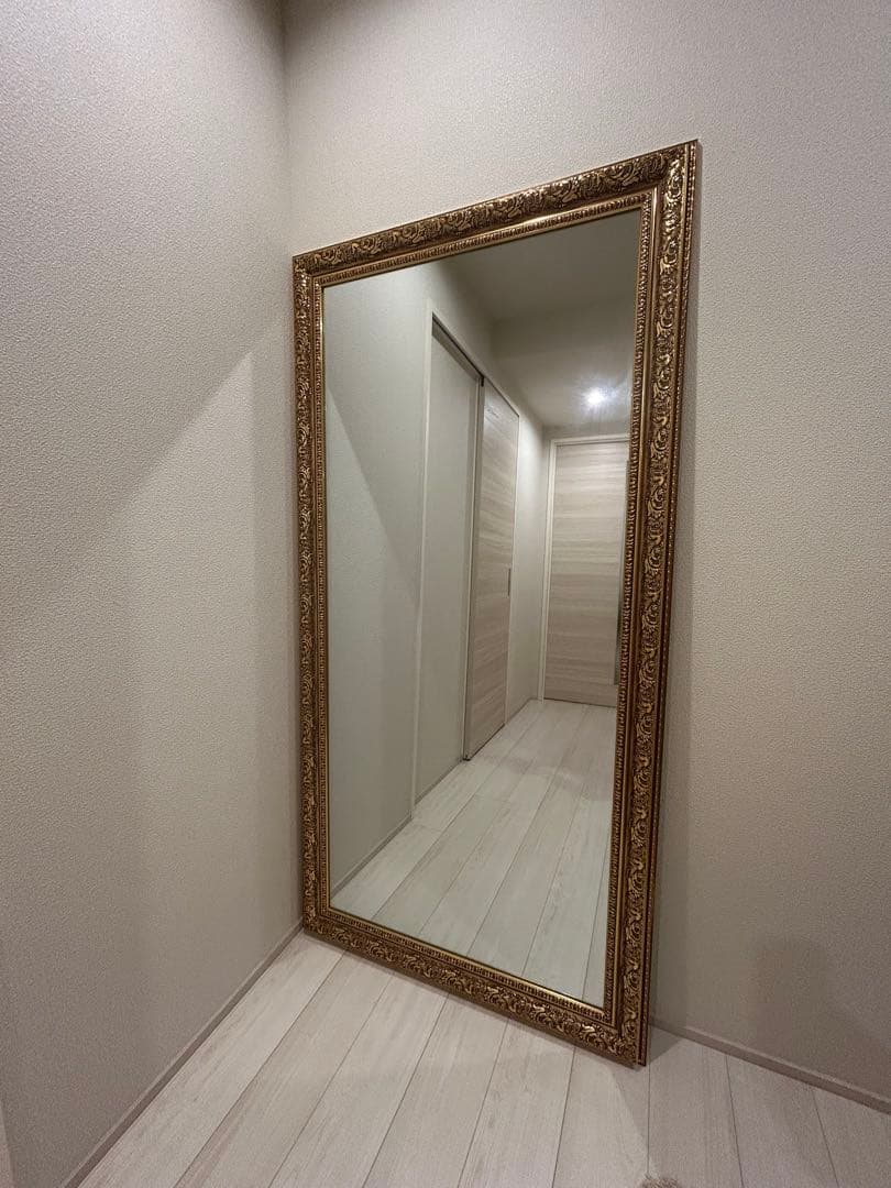 アンティーク調ゴールドミラー 全身鏡　姿見　※商品説明を必ずご確認ください※