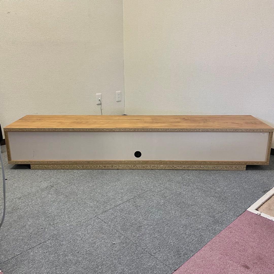 【美品】テレビ台 ローボード ヴィンテージ調 ダークガラス扉 日本製F