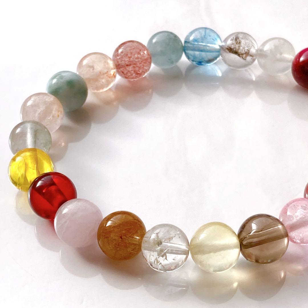 高品質ミックス多宝天然石ブレスレットパワーストーンブレスレット