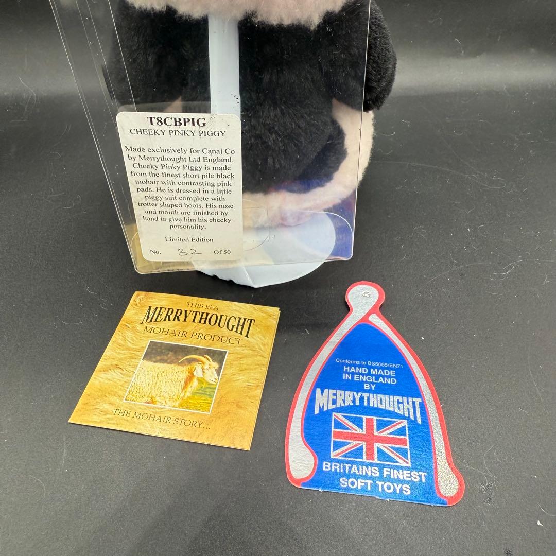 MERRYTHOUGHT テディベア チーキー ピンクのぶた