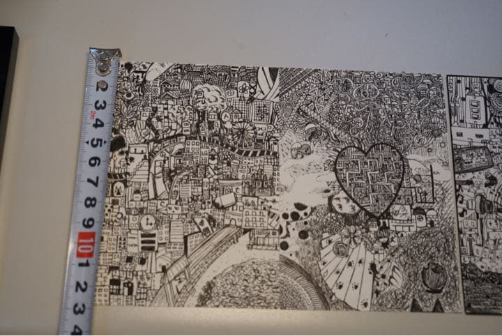 ボールペン画 原画3枚セット ゼンタングル