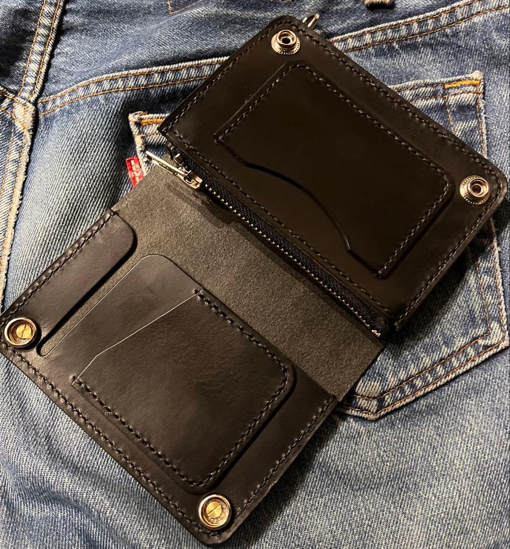 ミドルトラッカーウォレット　シルバー925アポロコンチョカスタム