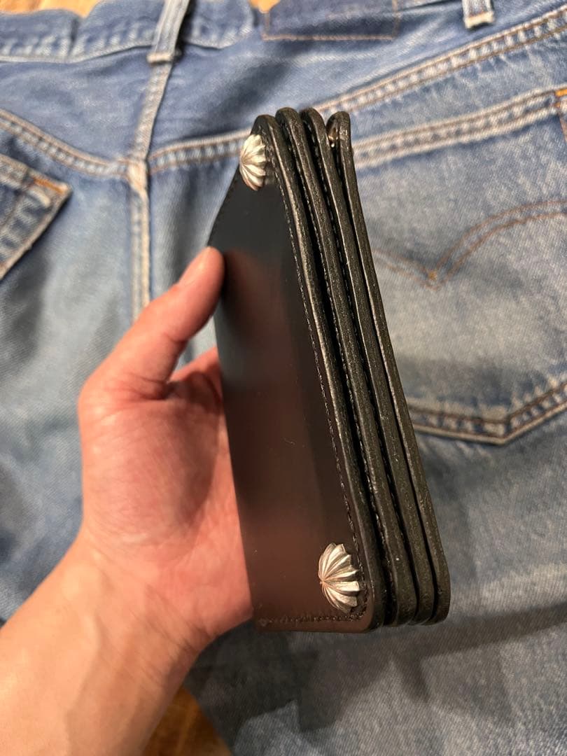 ミドルトラッカーウォレット　シルバー925アポロコンチョカスタム