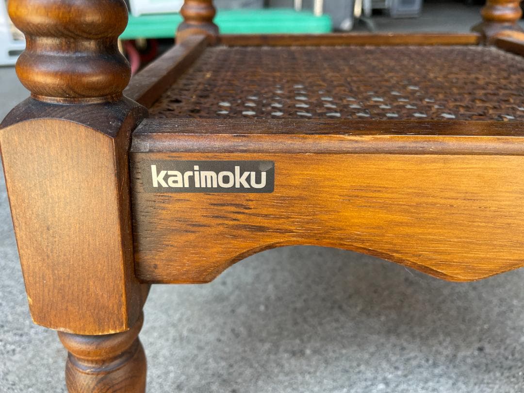 ★ 古家具 昭和 レトロ オールド カリモク コロニアル 花台 飾り台 電話台