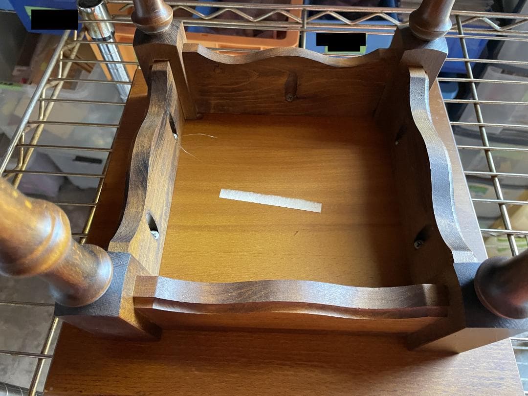 ★ 古家具 昭和 レトロ オールド カリモク コロニアル 花台 飾り台 電話台